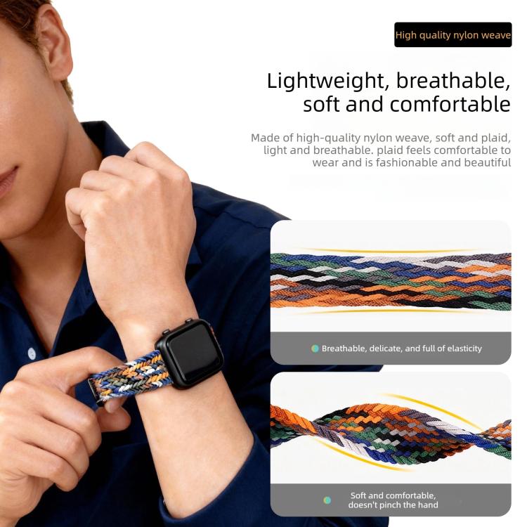 Cinturino per orologio in nylon intrecciato con fibbia magnetica in stile moderno., For Apple Watch 42mm / 41mm / 40mm / 38mm