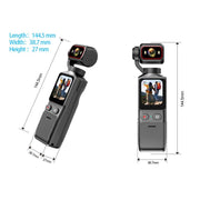 Videocamera d'azione 4K L19 con schermo touch da 1,69 pollici e connettività Wi-Fi, stabilizzazione dell'immagine e funzione VLOG, fotocamera tascabile., L19