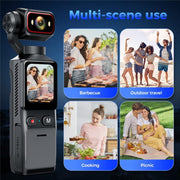 Videocamera d'azione 4K L19 con schermo touch da 1,69 pollici e connettività Wi-Fi, stabilizzazione dell'immagine e funzione VLOG, fotocamera tascabile., L19