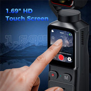Videocamera d'azione 4K L19 con schermo touch da 1,69 pollici e connettività Wi-Fi, stabilizzazione dell'immagine e funzione VLOG, fotocamera tascabile., L19