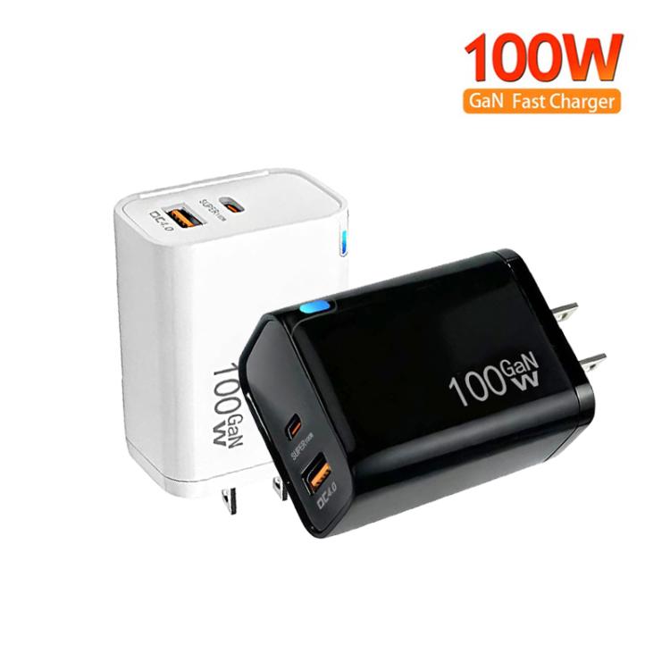 Caricabatterie PD47 da 100 W GaN PD Type-C, con protocollo completamente compatibile QC3.0 USB e spina USA., US Plug