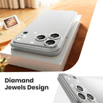 Pellicola per obiettivo fotografico Kalebol All-in-One Frosted Metal Armor Diamond-Shine, For iPhone 17 Pro Max, For iPhone 17 Pro