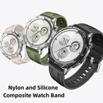 Cinturino per orologio in nylon composito con pulsante di sgancio rapido e gomma fluorurata., 22mm