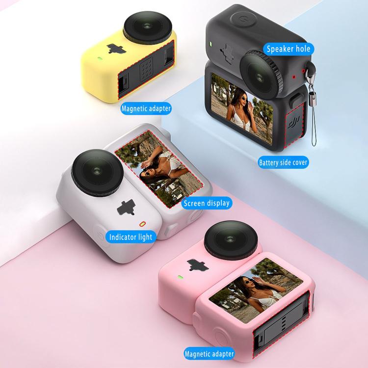 Cover protettiva antiurto in silicone 3 in 1 per modulo di trasmissione, lente e corpo, con cordino, per modulo di trasmissione, lente e corpo., For DJI Osmo Nano