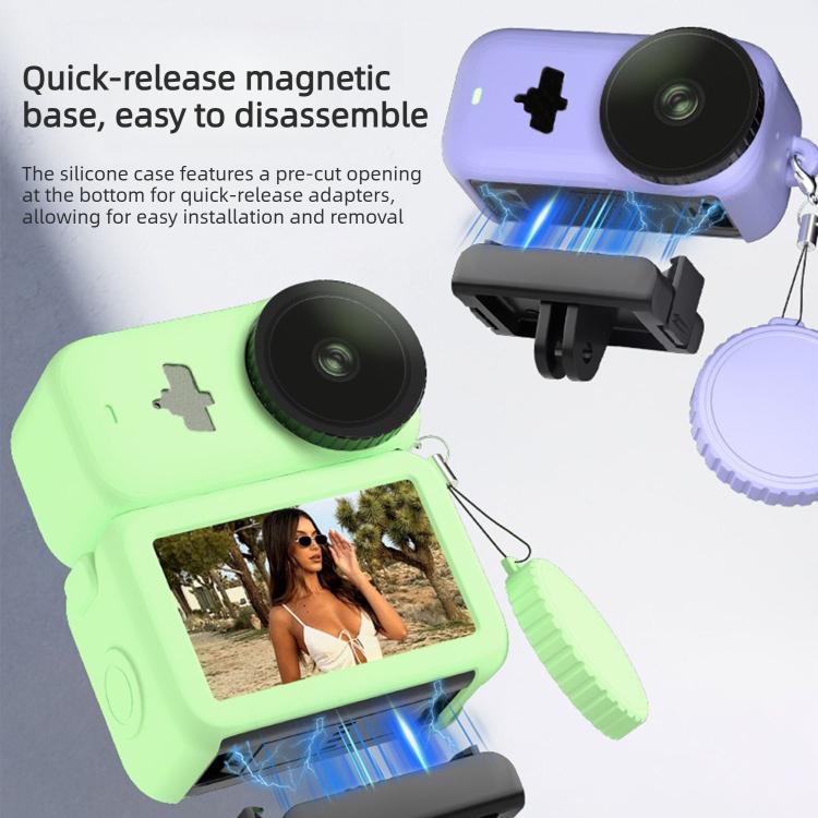 Cover protettiva antiurto in silicone 3 in 1 per modulo di trasmissione, lente e corpo, con cordino, per modulo di trasmissione, lente e corpo., For DJI Osmo Nano