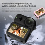 Cover protettiva antiurto in silicone 3 in 1 per modulo di trasmissione, lente e corpo, con cordino, per modulo di trasmissione, lente e corpo., For DJI Osmo Nano