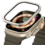 Orologio con cornice in metallo di titanio e vetro temperato., For Apple Watch Ultra 49mm
