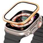 Orologio con cornice in metallo di titanio e vetro temperato., For Apple Watch Ultra 49mm
