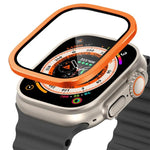 Orologio con cornice in metallo di titanio e vetro temperato., For Apple Watch Ultra 49mm