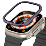 Orologio con cornice in metallo di titanio e vetro temperato., For Apple Watch Ultra 49mm