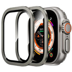 Orologio con cornice in metallo di titanio e vetro temperato., For Apple Watch Ultra 49mm