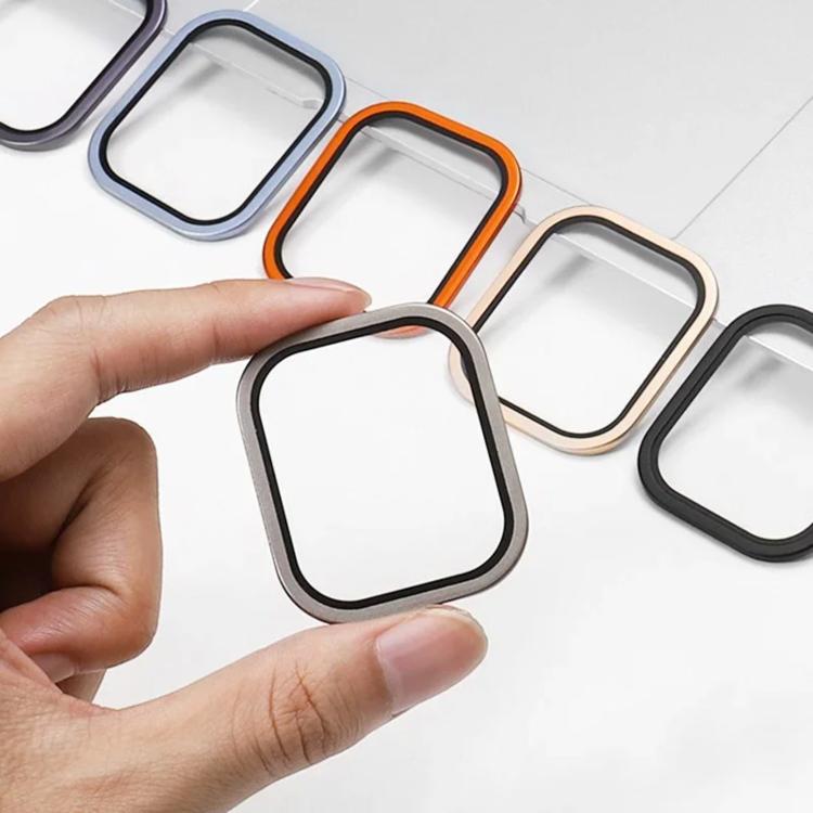 Orologio con cornice in metallo di titanio e vetro temperato., For Apple Watch Ultra 49mm