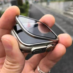 Orologio con cornice in metallo di titanio e vetro temperato., For Apple Watch Ultra 49mm