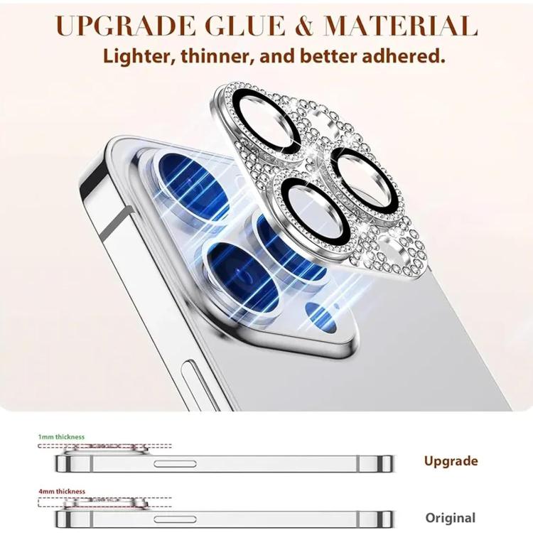 Pellicola per obiettivo fotografico Kalebol All-in-One Frosted Metal Armor Diamond-Shine, For iPhone 16 Pro Max, For iPhone 16 Pro, For iPhone 16 Plus