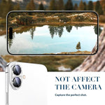 Pellicola per obiettivo fotografico Kalebol All-in-One Frosted Metal Armor Diamond-Shine, For iPhone 16, For iPhone 15 Pro Max, For iPhone 15 Pro