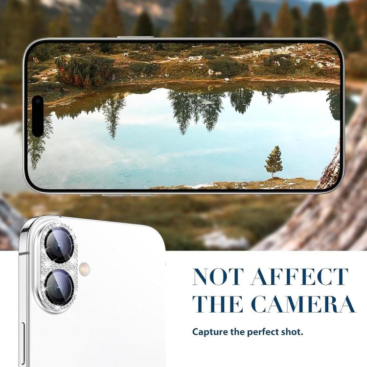 Pellicola per obiettivo fotografico Kalebol All-in-One Frosted Metal Armor Diamond-Shine, For iPhone 16, For iPhone 15 Pro Max, For iPhone 15 Pro
