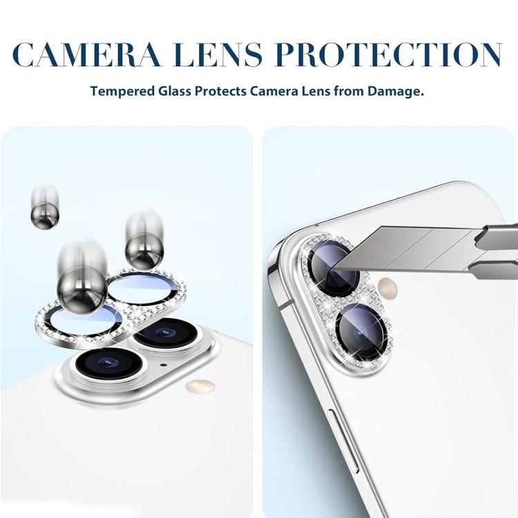 Pellicola per obiettivo fotografico Kalebol All-in-One Frosted Metal Armor Diamond-Shine, For iPhone 16, For iPhone 15 Pro Max, For iPhone 15 Pro