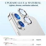 Pellicola per obiettivo fotografico Kalebol All-in-One Frosted Metal Armor Diamond-Shine, For iPhone 16, For iPhone 15 Pro Max, For iPhone 15 Pro