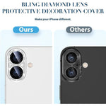 Pellicola per obiettivo fotografico Kalebol All-in-One Frosted Metal Armor Diamond-Shine, For iPhone 16, For iPhone 15 Pro Max, For iPhone 15 Pro