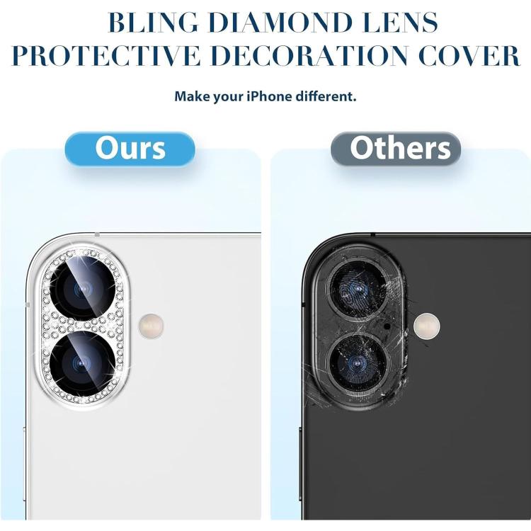 Pellicola per obiettivo fotografico Kalebol All-in-One Frosted Metal Armor Diamond-Shine, For iPhone 16, For iPhone 15 Pro Max, For iPhone 15 Pro