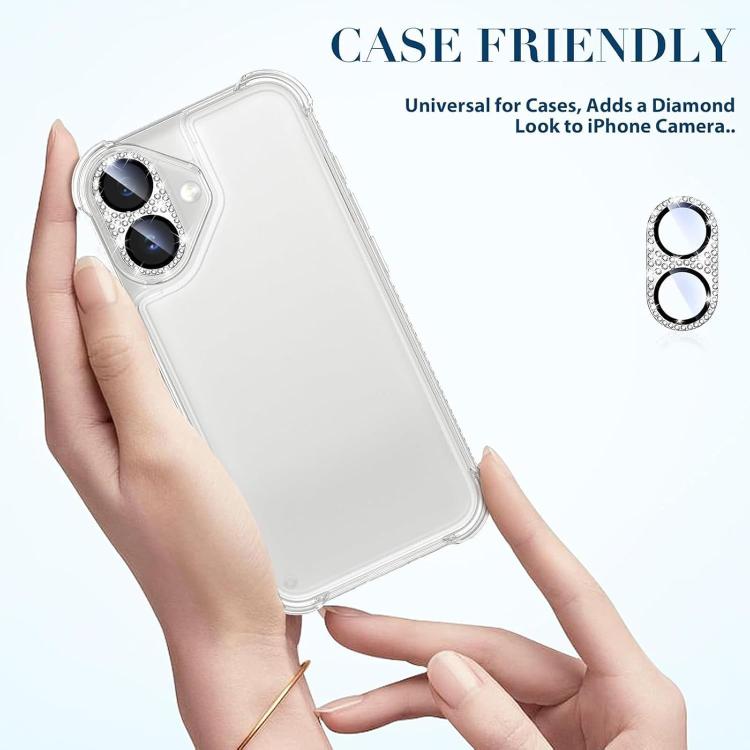 Pellicola per obiettivo fotografico Kalebol All-in-One Frosted Metal Armor Diamond-Shine, For iPhone 16, For iPhone 15 Pro Max, For iPhone 15 Pro