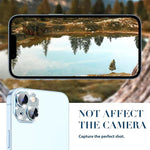 Pellicola per obiettivo fotografico Kalebol All-in-One Frosted Metal Armor Diamond-Shine, For iPhone 15 Plus, For iPhone 15, For iPhone 14 Plus