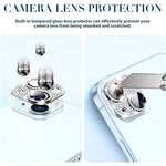 Pellicola per obiettivo fotografico Kalebol All-in-One Frosted Metal Armor Diamond-Shine, For iPhone 15 Plus, For iPhone 15, For iPhone 14 Plus