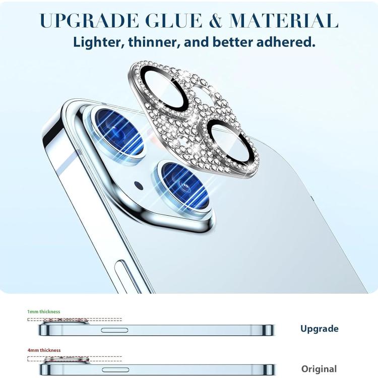 Pellicola per obiettivo fotografico Kalebol All-in-One Frosted Metal Armor Diamond-Shine, For iPhone 14, For iPhone 14 Pro, For iPhone 14 Pro Max