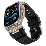 Cinturino per orologio in silicone con armatura personalizzata in metallo, For Apple Watch Ultra 3 / 2 / 1 49mm
