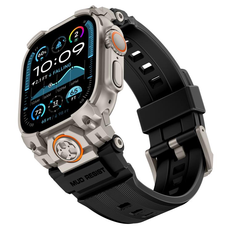 Cinturino per orologio in silicone con armatura personalizzata in metallo, For Apple Watch Ultra 3 / 2 / 1 49mm