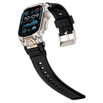 Cinturino per orologio in silicone con armatura personalizzata in metallo, For Apple Watch Ultra 3 / 2 / 1 49mm