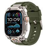 Cinturino per orologio in silicone con armatura personalizzata in metallo, For Apple Watch Ultra 3 / 2 / 1 49mm