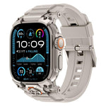 Cinturino per orologio in silicone con armatura personalizzata in metallo, For Apple Watch Ultra 3 / 2 / 1 49mm