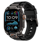 Cinturino per orologio in silicone con armatura personalizzata in metallo, For Apple Watch Ultra 3 / 2 / 1 49mm