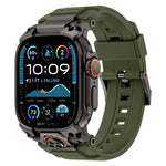 Cinturino per orologio in silicone con armatura personalizzata in metallo, For Apple Watch Ultra 3 / 2 / 1 49mm