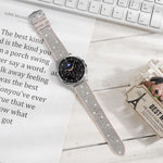 Cinturino per orologio in silicone e pelle vegana glitterata, For Samsung Galaxy Watch8 / Watch8 Classic