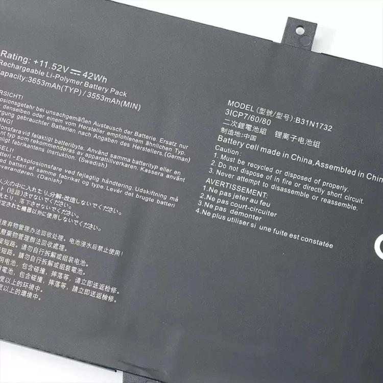 Batteria per laptop da 3653 mAh per Asus Mars15 / Mars15(VX60GT9300) / Mars15(VX60GT9750), B31N1732