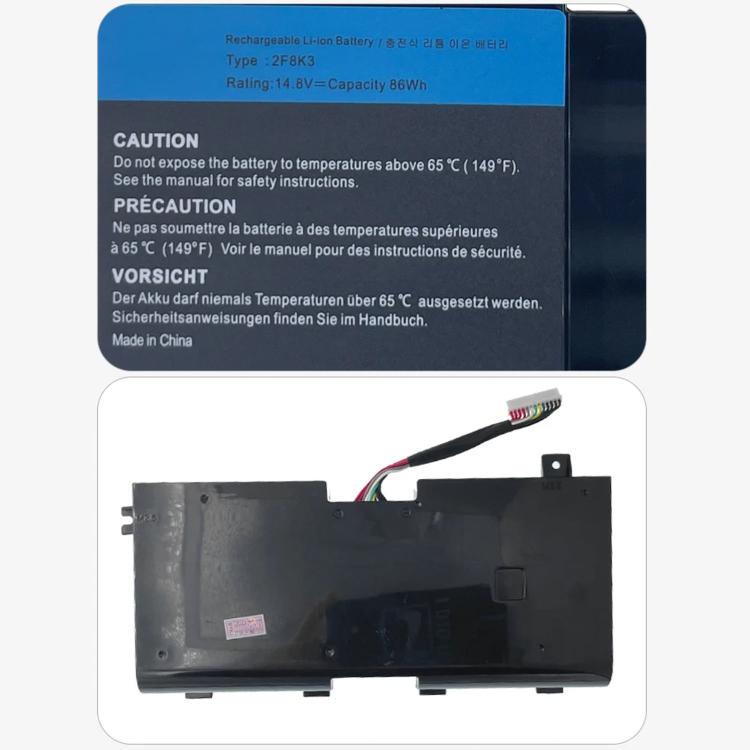 Batteria da 5500 mAh per laptop Dell Alienware 17 / Alienware 18, 2F8K3