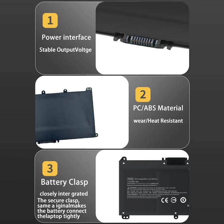 Batterie per laptop da 3600 mAh per HP 15-CC000NO 15-CC001NA 15-CC001NF, TF03XL