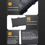 Batterie per laptop da 4112 mAh per HP OMEN 15-AX200 15-AX218TX 15-AX210TX 15-AX235NF 15-AX202N, TE04XL