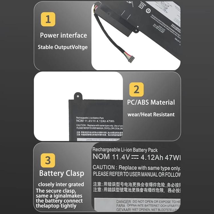 Batteria per laptop da 4120 mAh per Lenovo ThinkPad E450 E450C E455 E460, 45N1754-E450