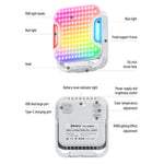 JMARY FM-428RGB Luce di riempimento magnetica portatile a LED RGB per fotografia/videografia, FM-428RGB