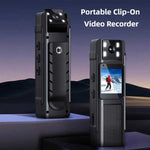 Videocamera indossabile 4K portatile con clip e obiettivo girevole a 180 gradi., DS-DG90144
