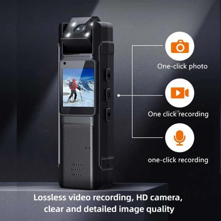 Videocamera indossabile 4K portatile con clip e obiettivo girevole a 180 gradi., DS-DG90144