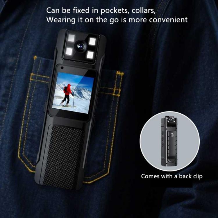 Videocamera indossabile 4K portatile con clip e obiettivo girevole a 180 gradi., DS-DG90144