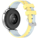 Cinturino per orologio in silicone bicolore con texture effetto cristallo di ghiaccio, giunzione a sinistra e a destra., 18mm