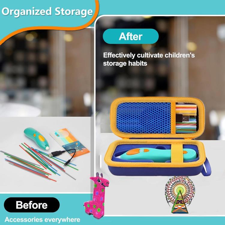 Per la penna per stampa 3D per bambini 3Doodler Start+ Essentials 2024/2023, custodia portatile., For 3Doodler Start+ Essentials 2023 / 2024