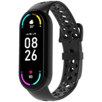 Cinturino per orologio in silicone con fibbia ad ardiglione e fori rotondi in tinta, For Xiaomi Smart Band 10 / 9 / 8