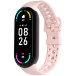 Cinturino per orologio in silicone con fibbia ad ardiglione e fori rotondi in tinta, For Xiaomi Smart Band 10 / 9 / 8