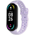 Cinturino per orologio in silicone con fibbia ad ardiglione e fori rotondi in tinta, For Xiaomi Smart Band 10 / 9 / 8